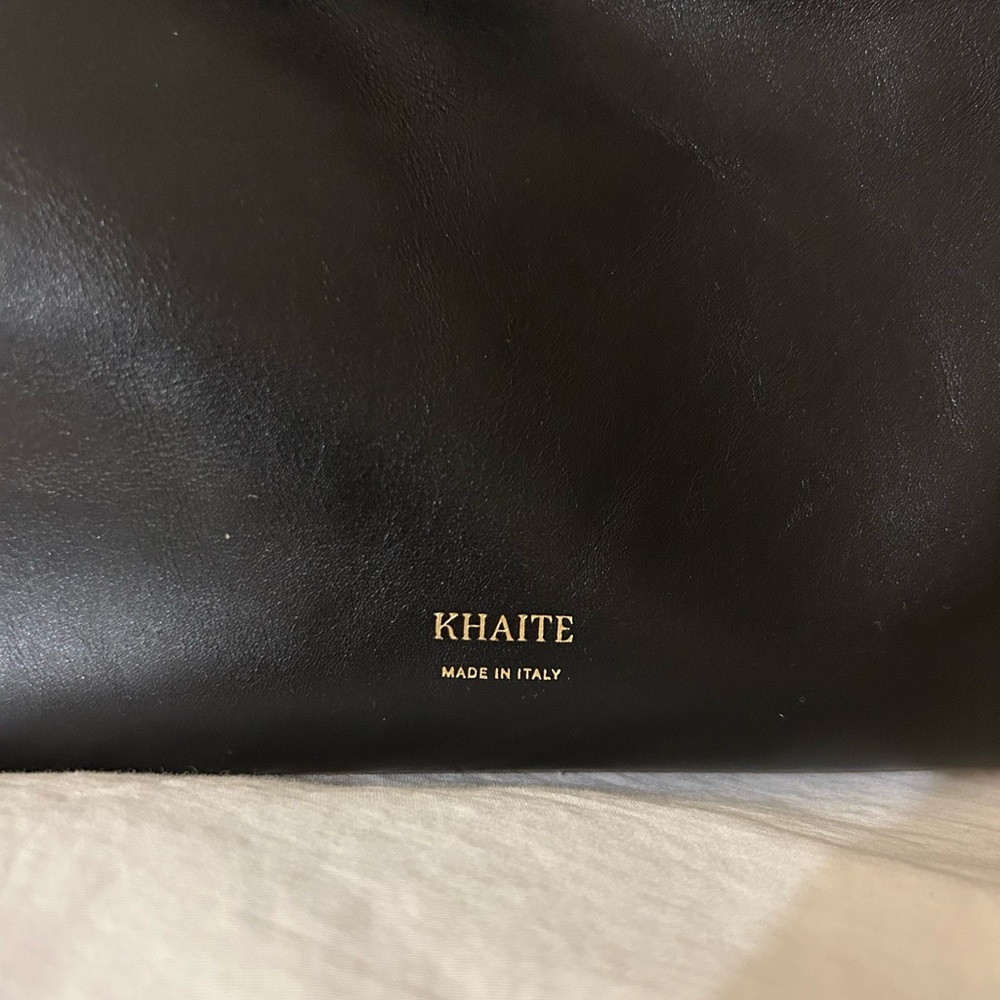KHAITE Black Leather Shoulder Bag - Picture 2 of 9